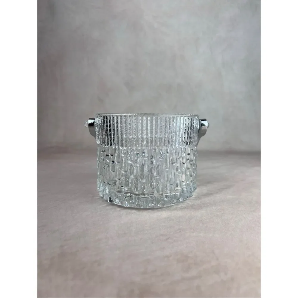 Vintage Mini Ice Bucket MCM Teleflora Crystal Mod